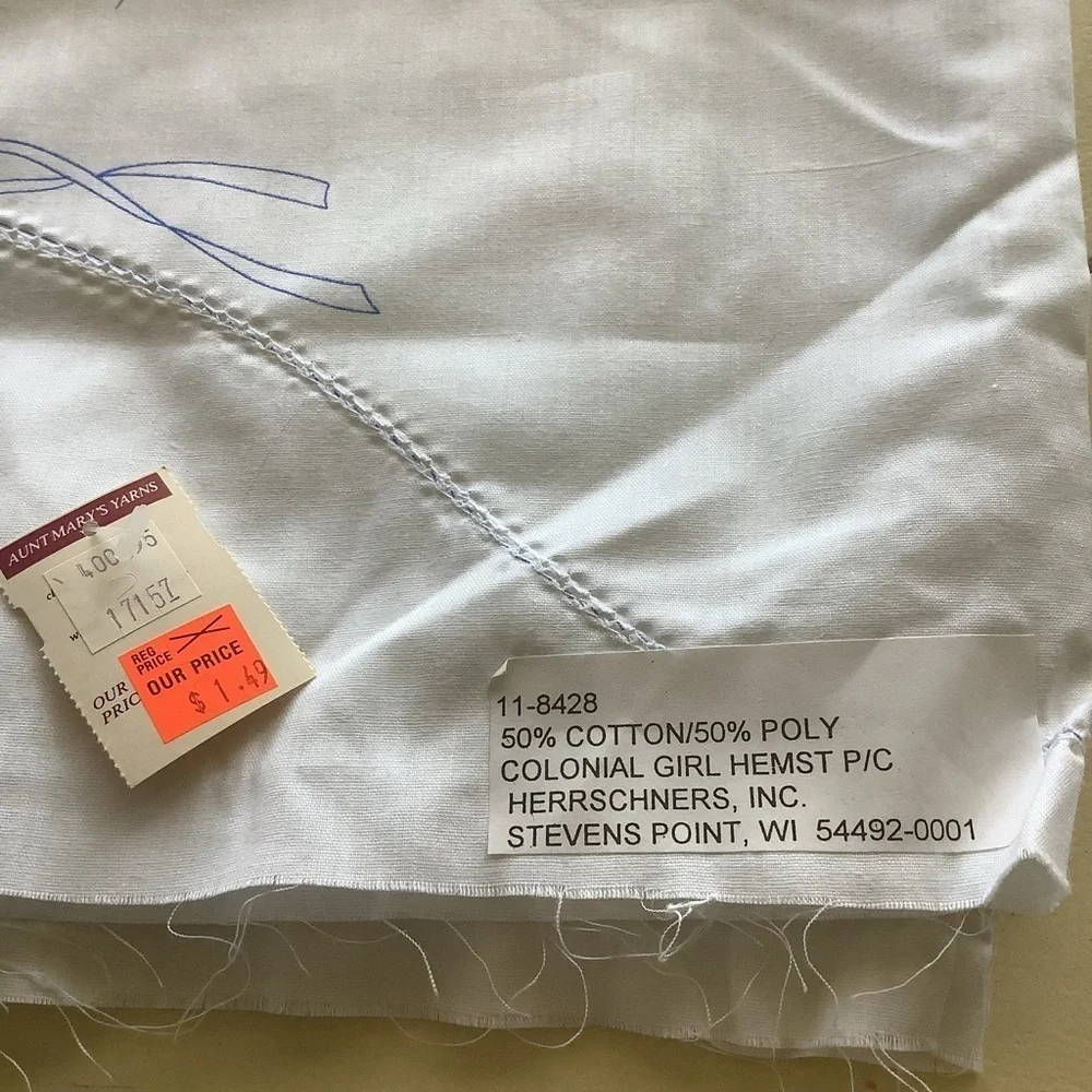 Two Sets Vintage White Embroidery Stamped Pillow Cases